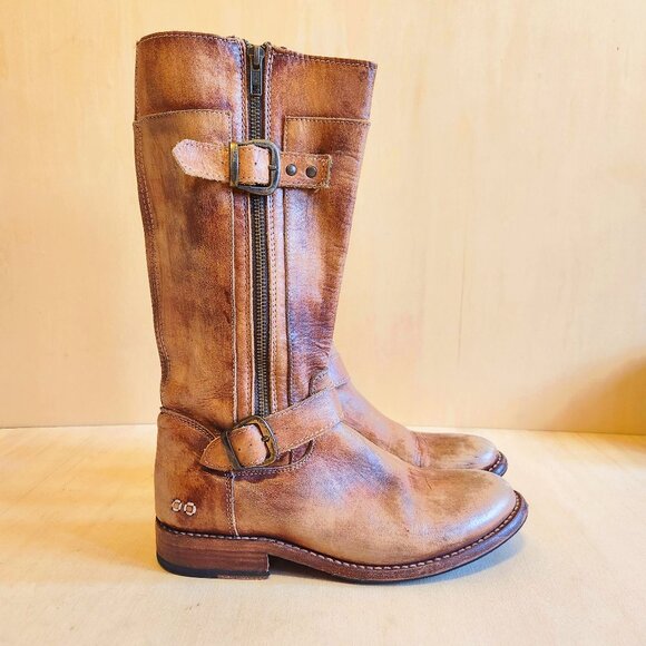 Bed Stu Women’s Gogo Lug Brown Distressed Riding Boot...